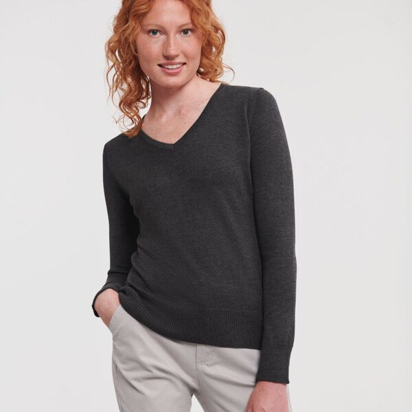 WOMENS  v-neck knitted sweater. Thumbnail